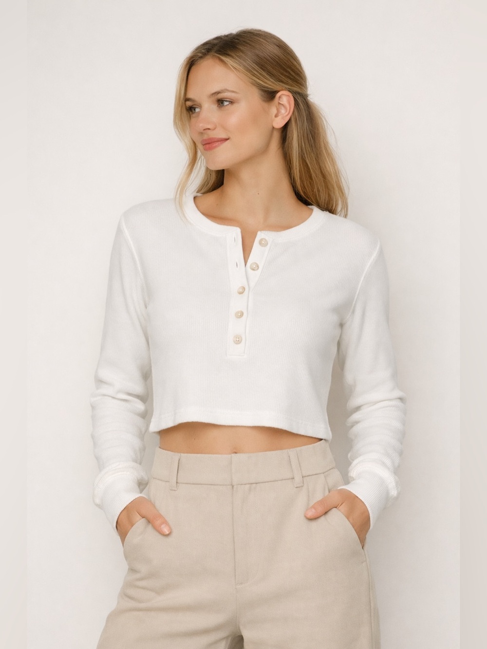 Wilfred Ribbed White Top size xxs